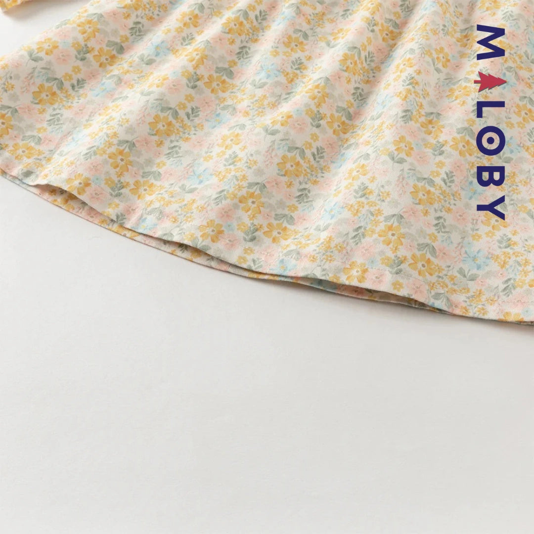 Robe fleurie manches longues enfant fille- Floral