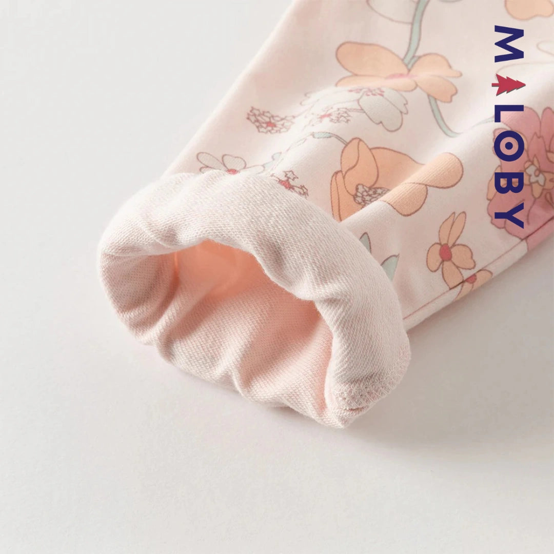 Ensemble jogging 2 pièces motifs fleuris- Rose