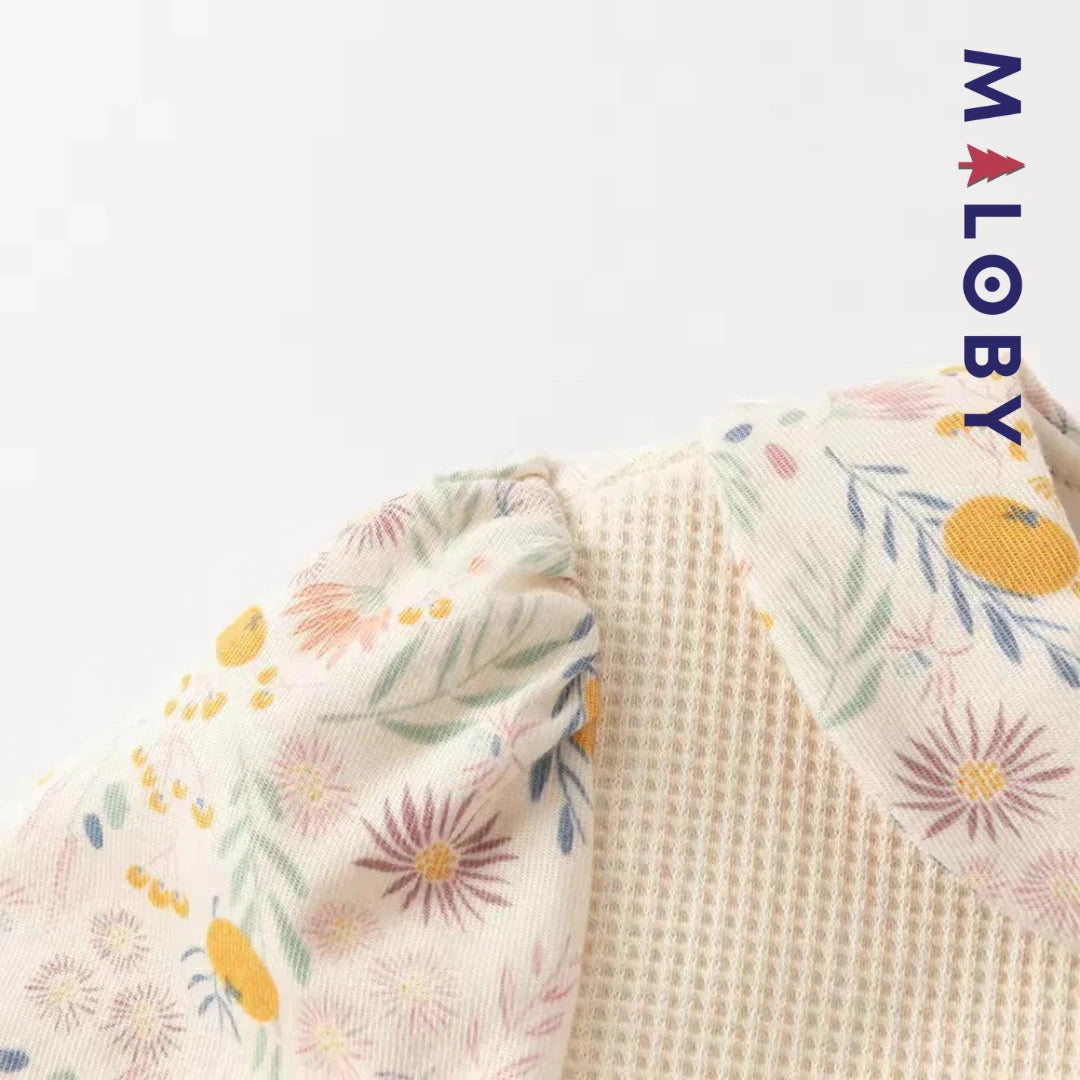 Robe habillée à boléro intégré enfant fille- Beige
