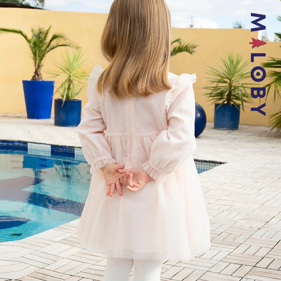 Robe de cérémonie en tulle - rose/jaune -robes et ensembles pour filles, bébés et garcons - MALOBY