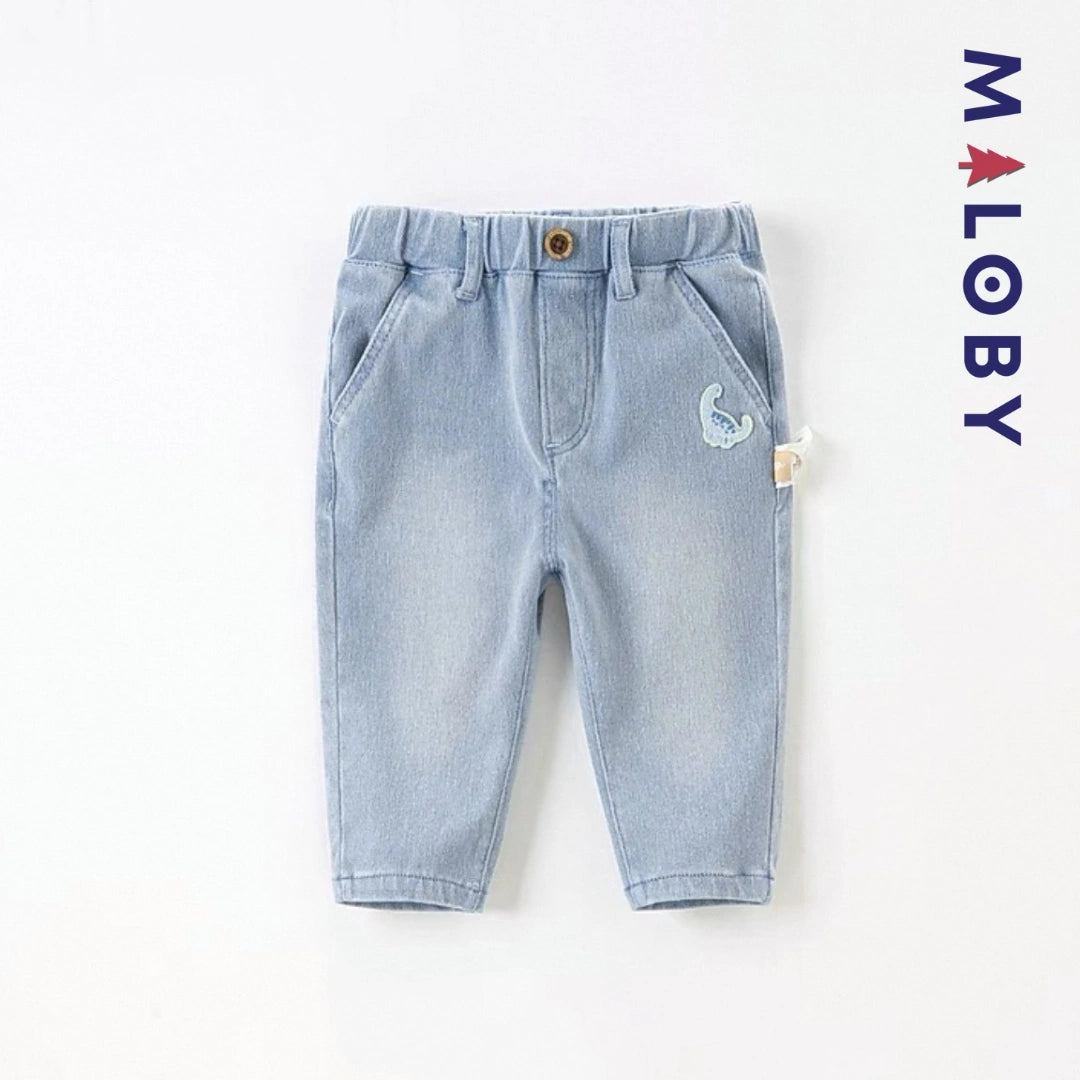 Pantalon jean motif scorpion enfant garçon- Bleu