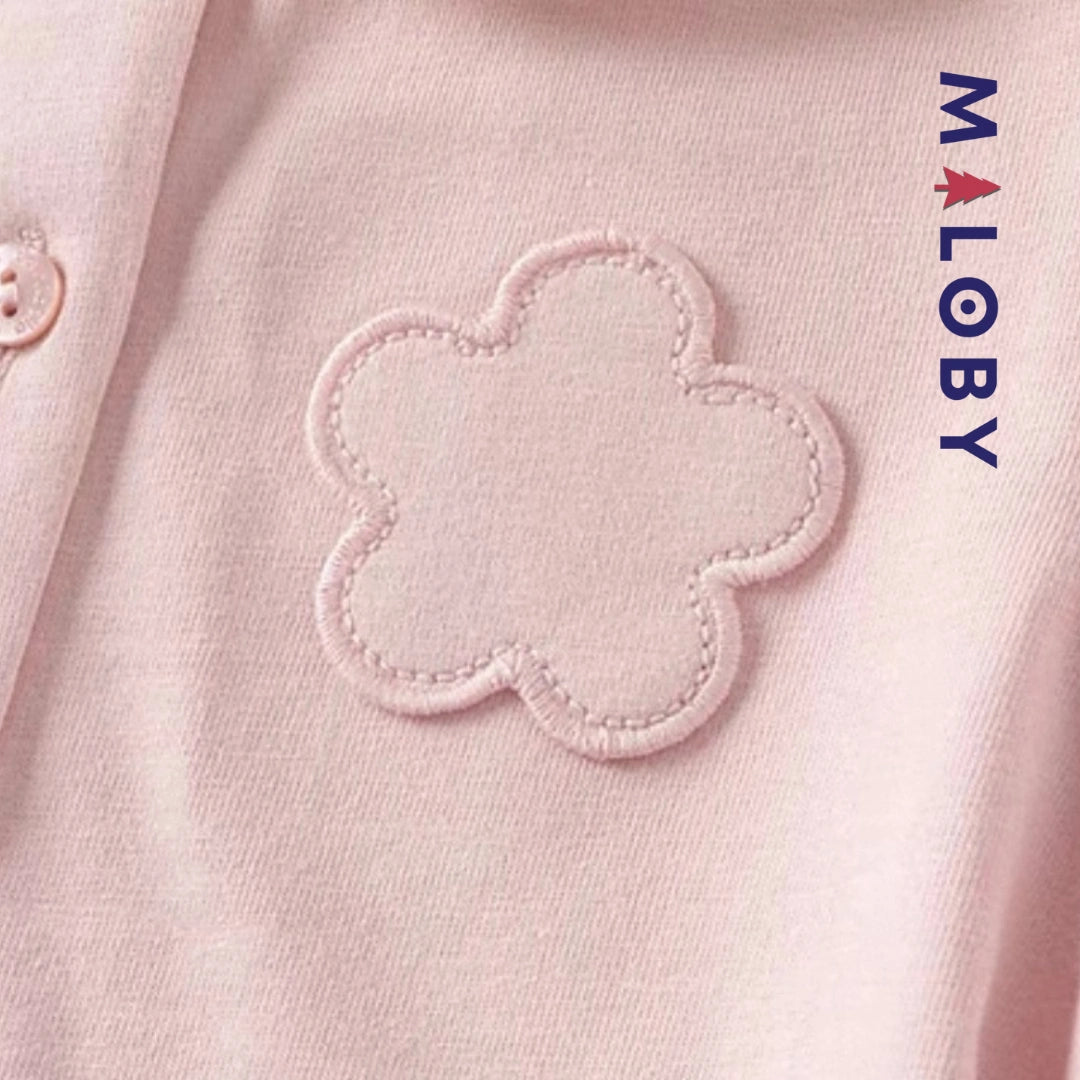 Ensemble d'été Jupon + chemise enfant fille - Rose
