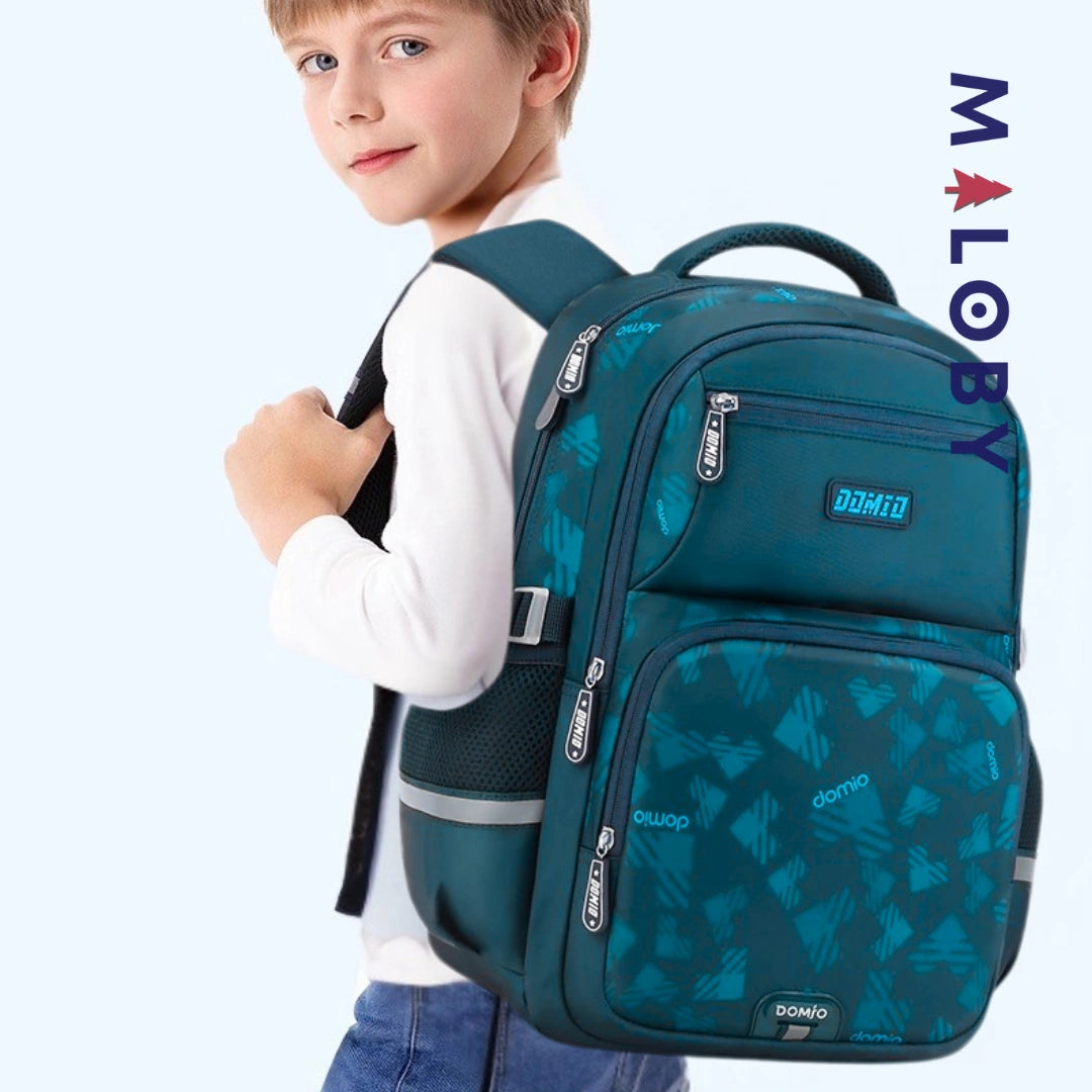 Pack Cartable scolaire + Trousse enfant Garçon - Vert canard -robes et ensembles pour filles, bébés et garcons - MALOBY
