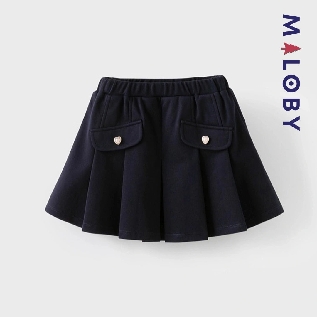 Ensemble habillé Jupon+blouson enfant fille -Marine