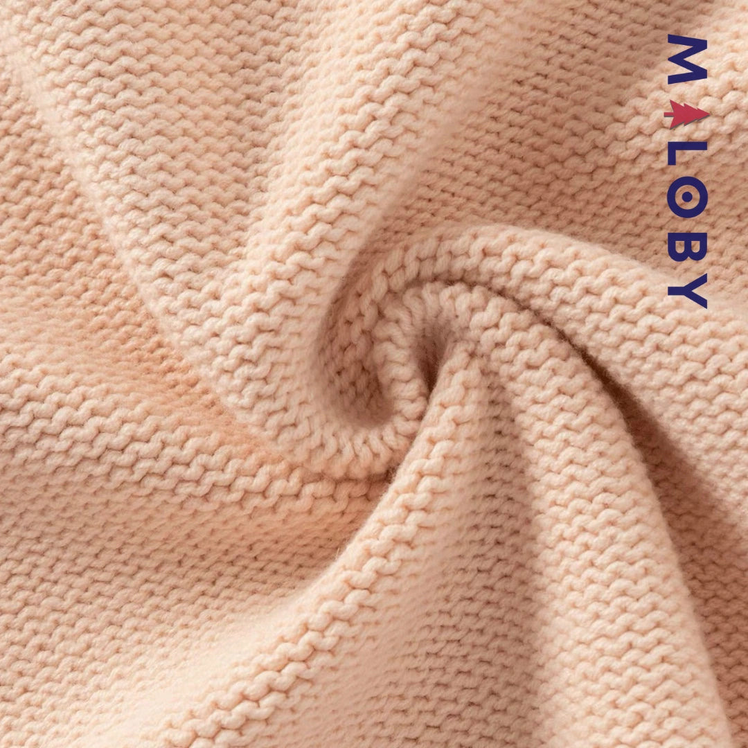 Pull en maille à torsades enfant fille- rose