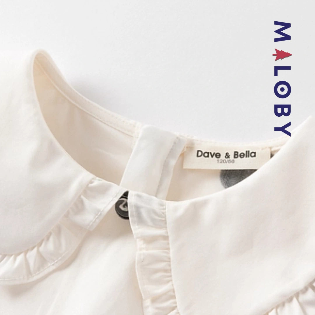 Robe d'Été imprimée cœur enfant fille -Beige