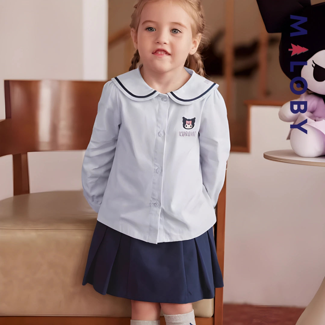 Ensemble habillé Jupon plissé+chemise style kuromi enfant fille -marine