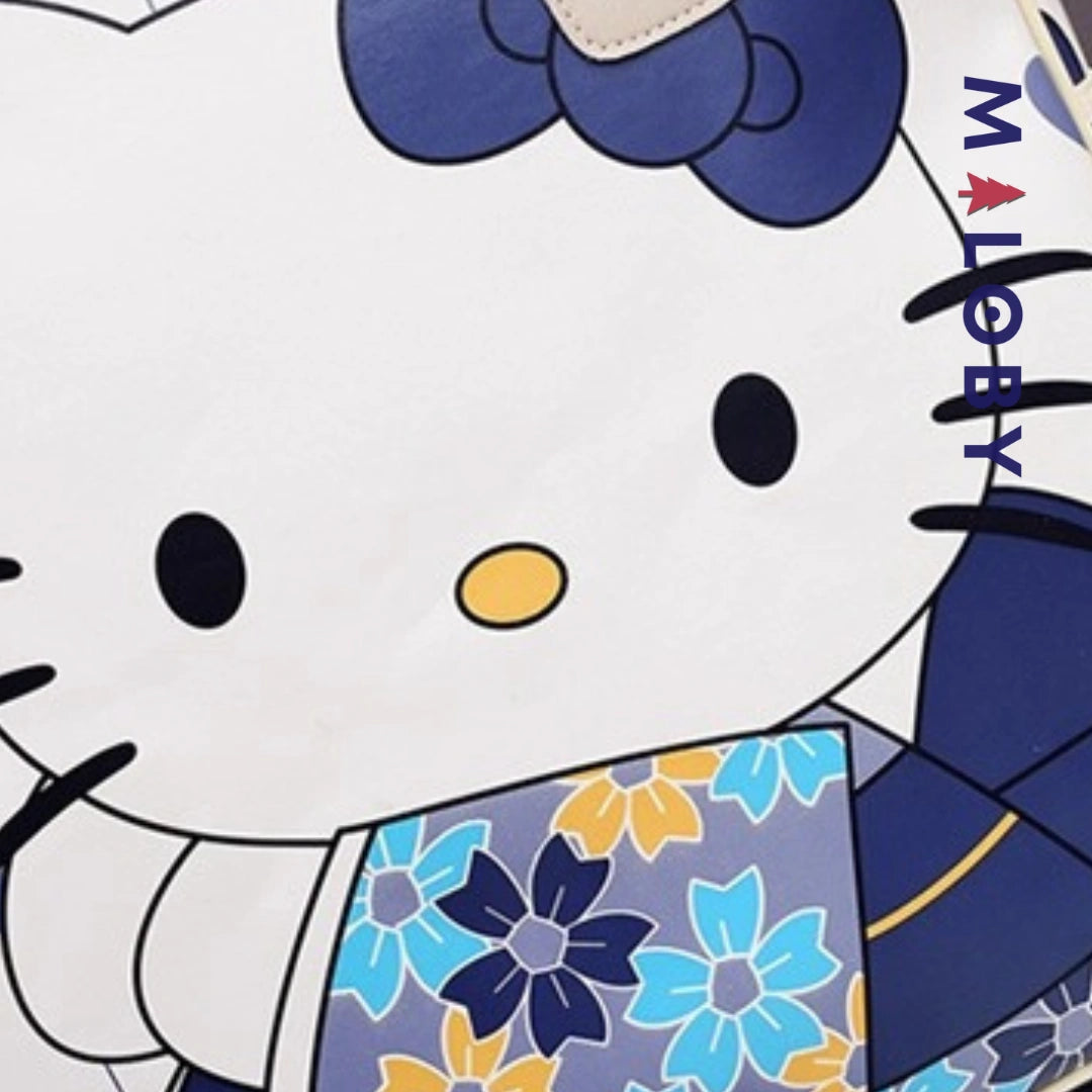 Sac multi-usage motif Hello Kitty - imprimé bleu