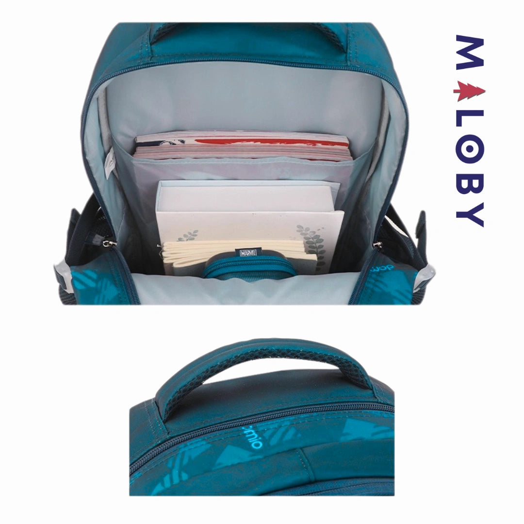 Pack Cartable scolaire + Trousse enfant Garçon - Vert canard -robes et ensembles pour filles, bébés et garcons - MALOBY