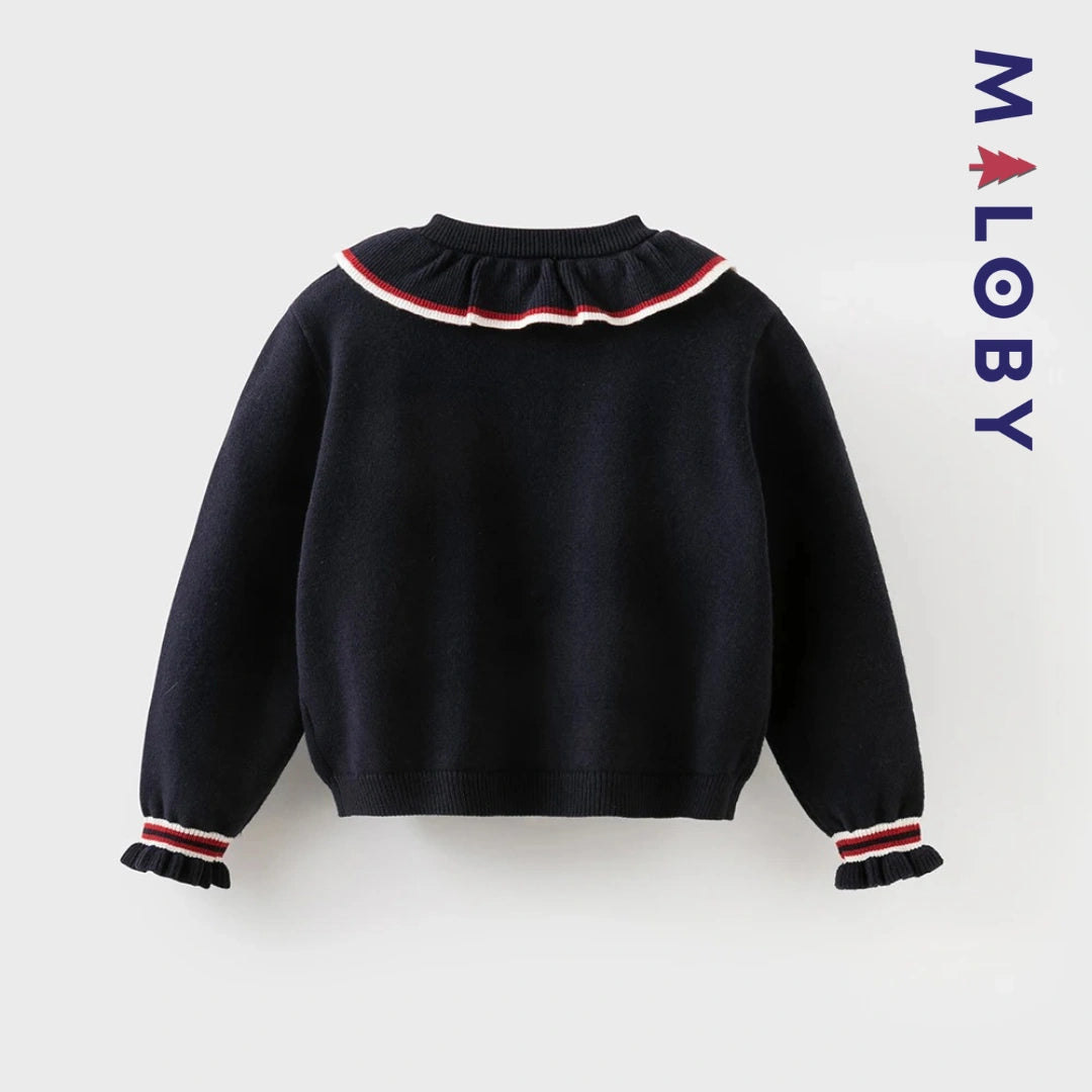 Ensemble jupe + Cardigan enfant fille- marine