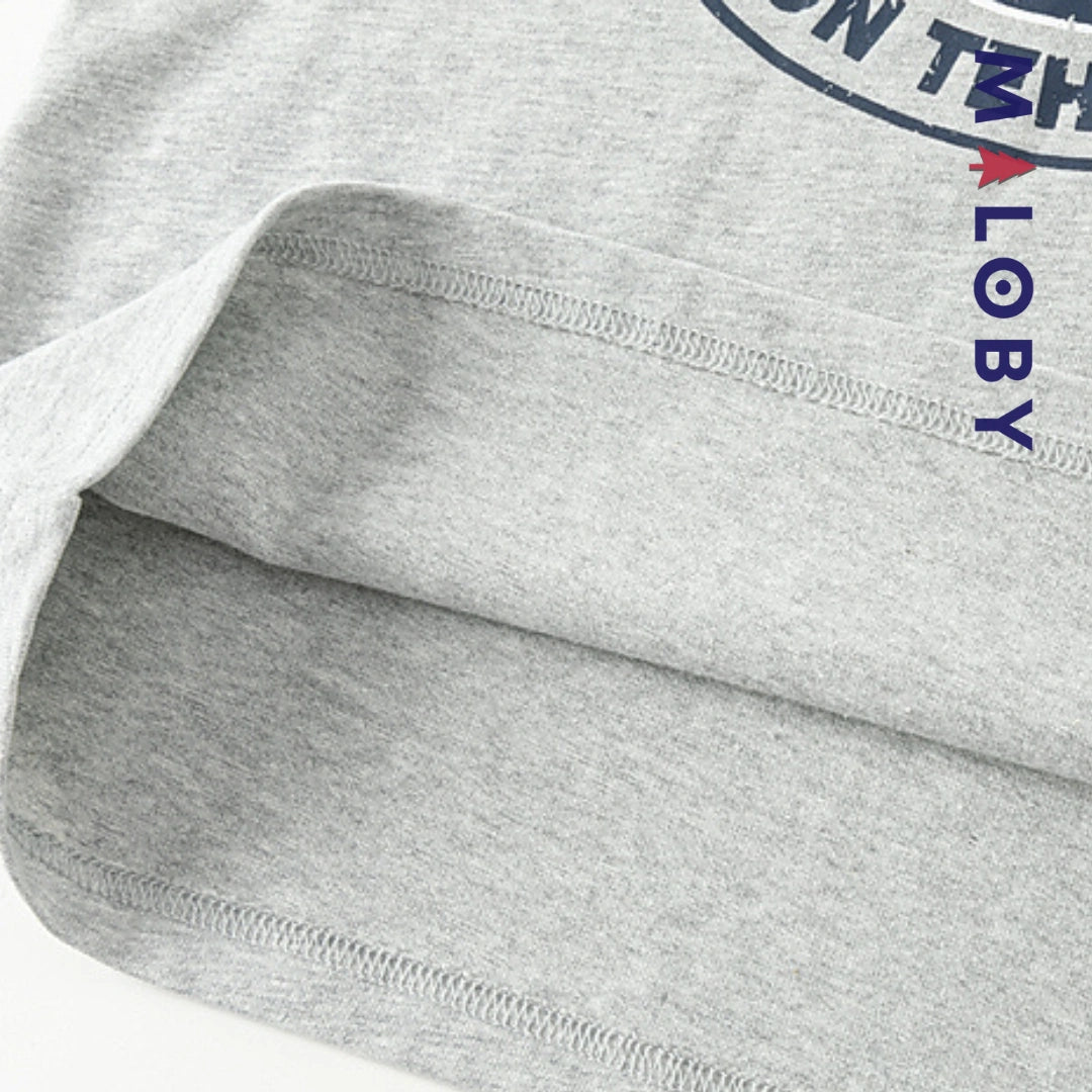 T-shirt motif graphique enfant garçon manches raglan - gris -robes et ensembles pour filles, bébés et garcons - MALOBY