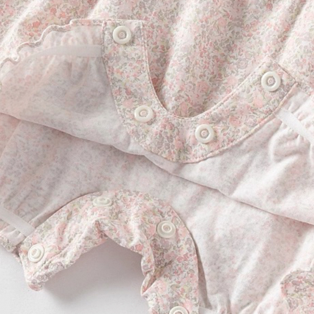 Robe cérémonie bébé fille - rose imprimé