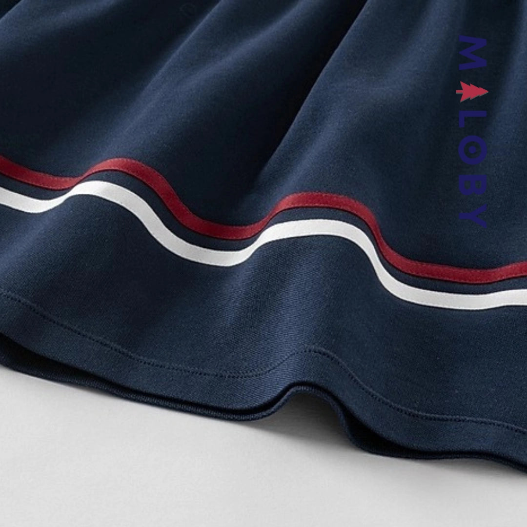 Robe style marin enfant fille -marine