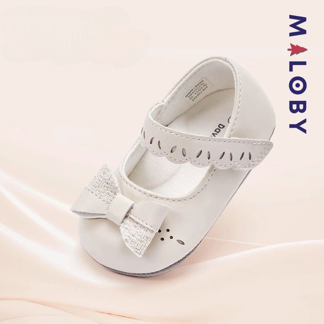 Ballerines Cérémonie fantaisie perforée Bébé Fille- Beige -robes et ensembles pour filles, bébés et garcons - MALOBY