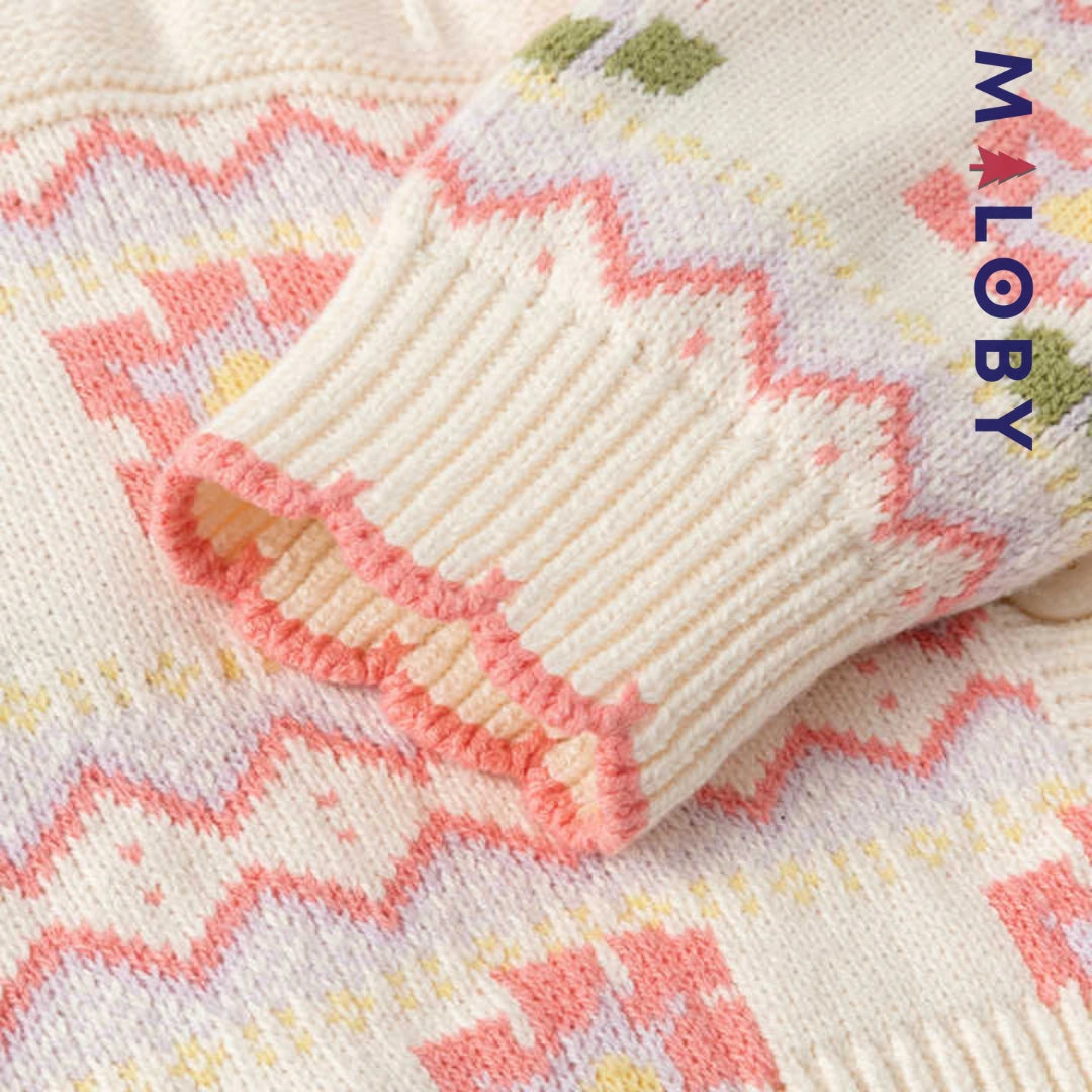 Cardigan ajouré enfant fille- beige -robes et ensembles pour filles, bébés et garcons - MALOBY