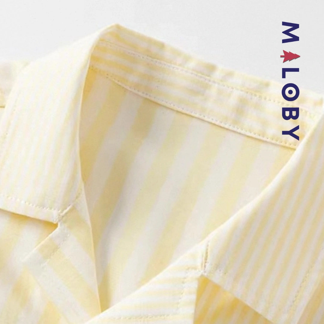 Ensemble Été 2 Pièces chemise+short - Jaune