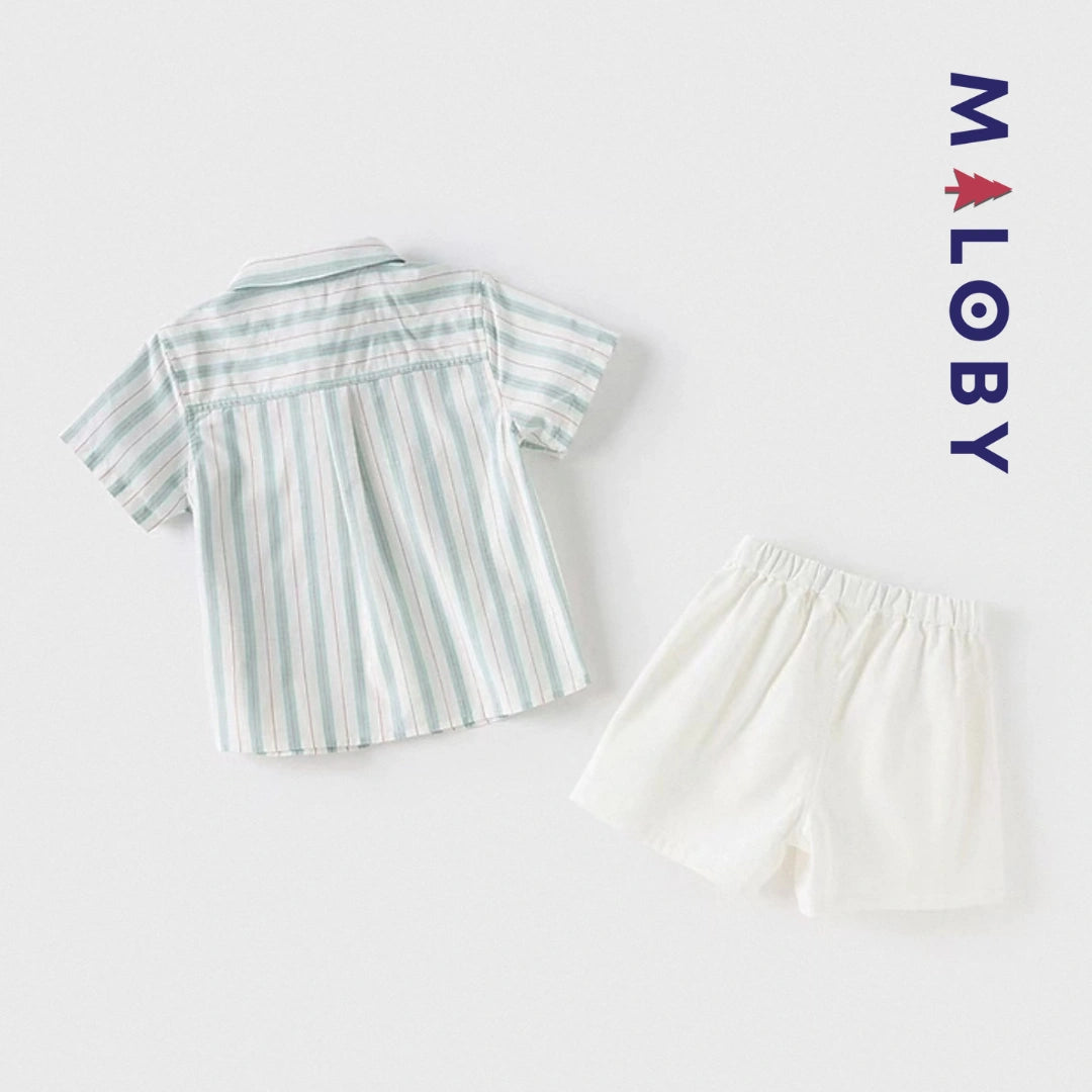 Ensemble cérémonie 2 pièces enfant garçon-rayé
