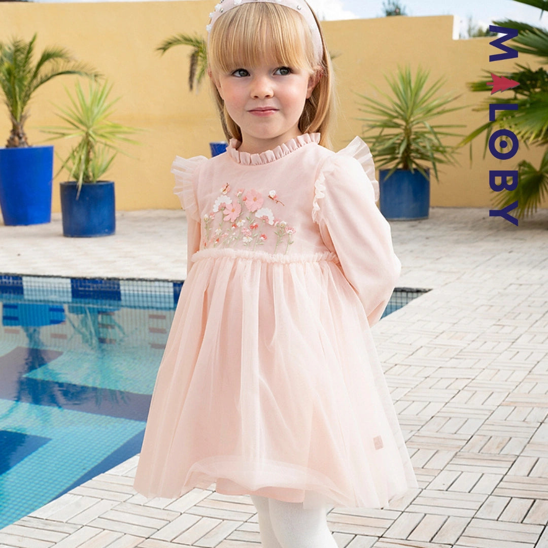 Robe de cérémonie en tulle - rose/jaune -robes et ensembles pour filles, bébés et garcons - MALOBY