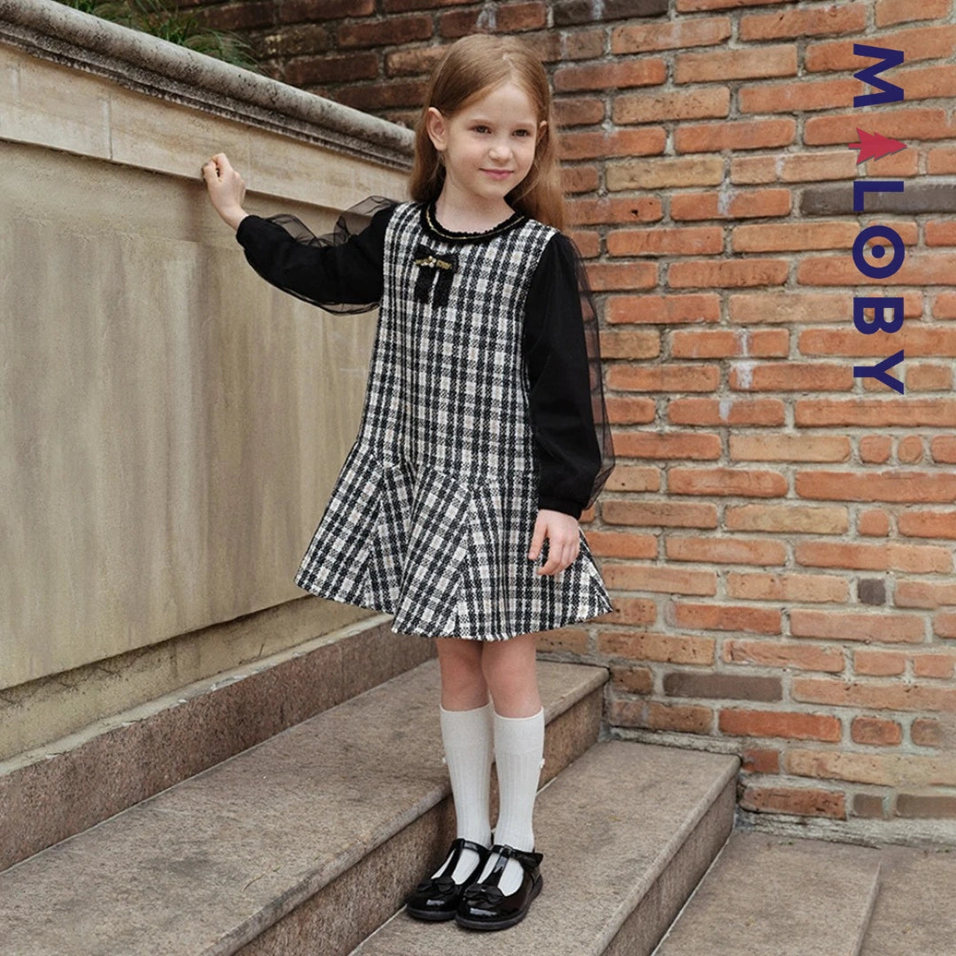 Robe cérémonie bi-matière enfant fille - noir