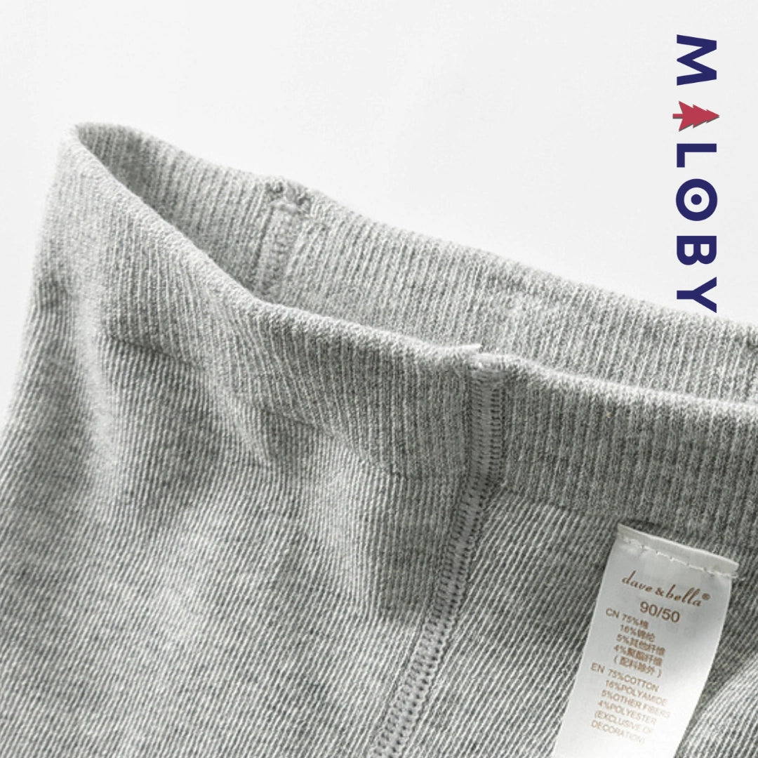 Collant épais motif fantaisie enfant fille- beige/gris -robes et ensembles pour filles, bébés et garcons - MALOBY
