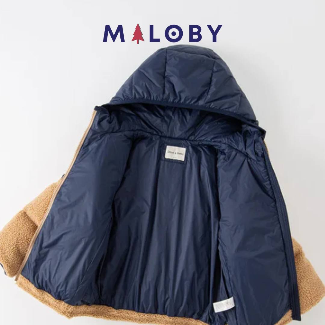 Doudoune à capuche garçon sherpa -robes et ensembles pour filles, bébés et garcons - MALOBY