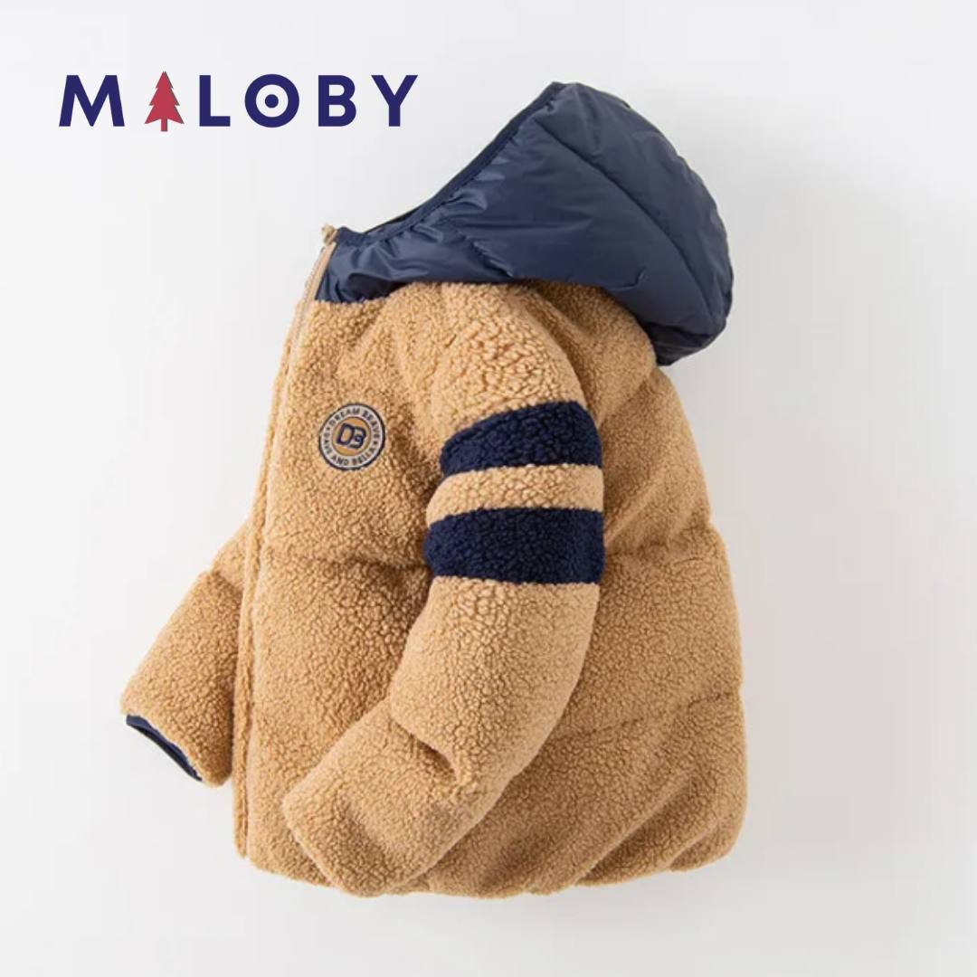 Doudoune à capuche garçon sherpa -robes et ensembles pour filles, bébés et garcons - MALOBY