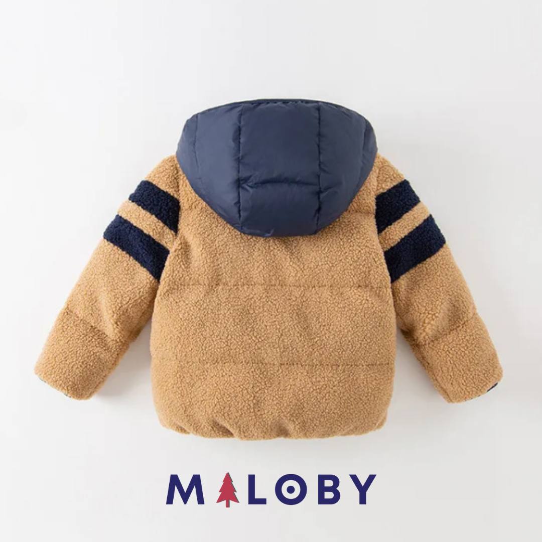 Doudoune à capuche garçon sherpa -robes et ensembles pour filles, bébés et garcons - MALOBY