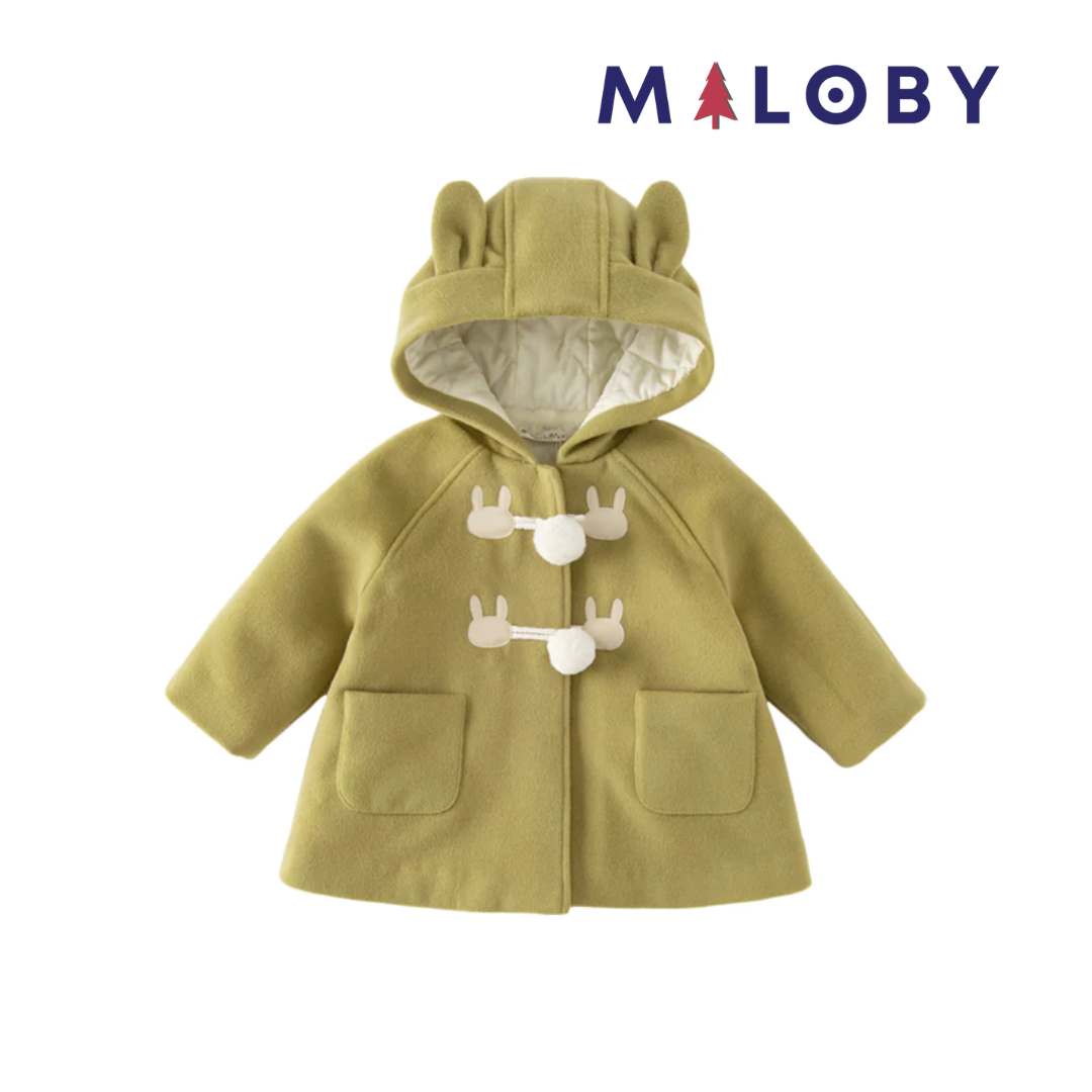 Duffle-coat à capuche en laine - Fille -robes et ensembles pour filles, bébés et garcons - MALOBY