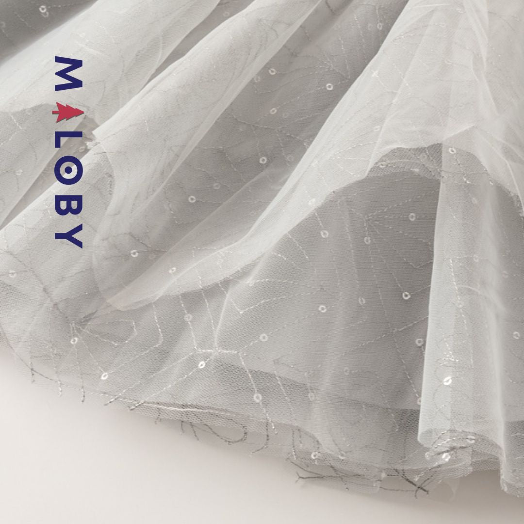 Jupon en tulle pailleté - gris -robes et ensembles pour filles, bébés et garcons - MALOBY