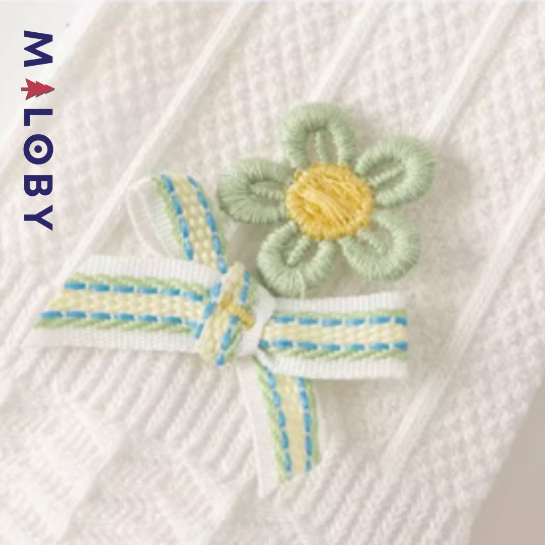 Legging côtelé fille-Blanc -robes et ensembles pour filles, bébés et garcons - MALOBY