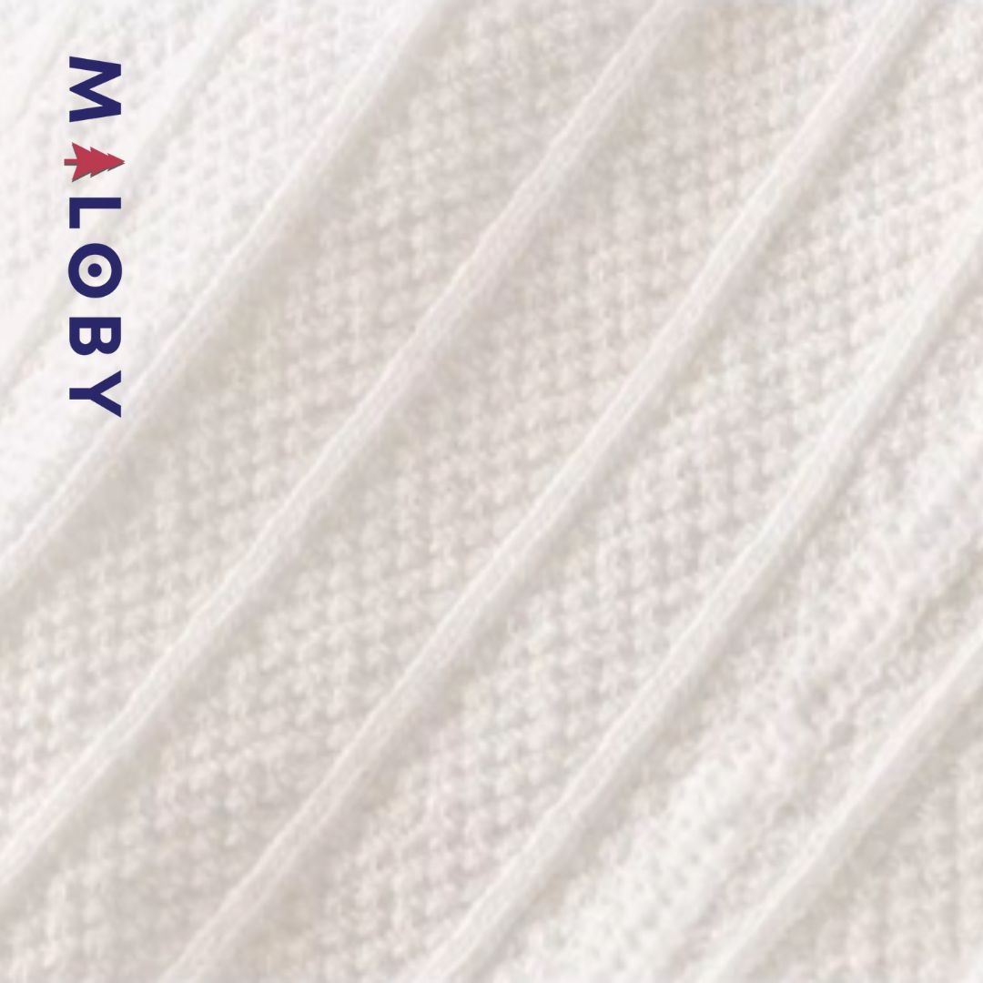 Legging côtelé fille-Blanc -robes et ensembles pour filles, bébés et garcons - MALOBY