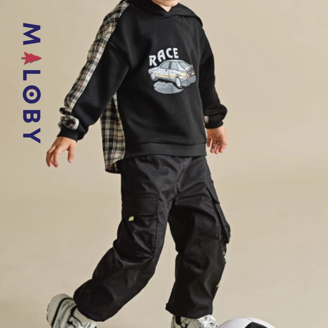 Pantalon battle garçon- Noir -robes et ensembles pour filles, bébés et garcons - MALOBY