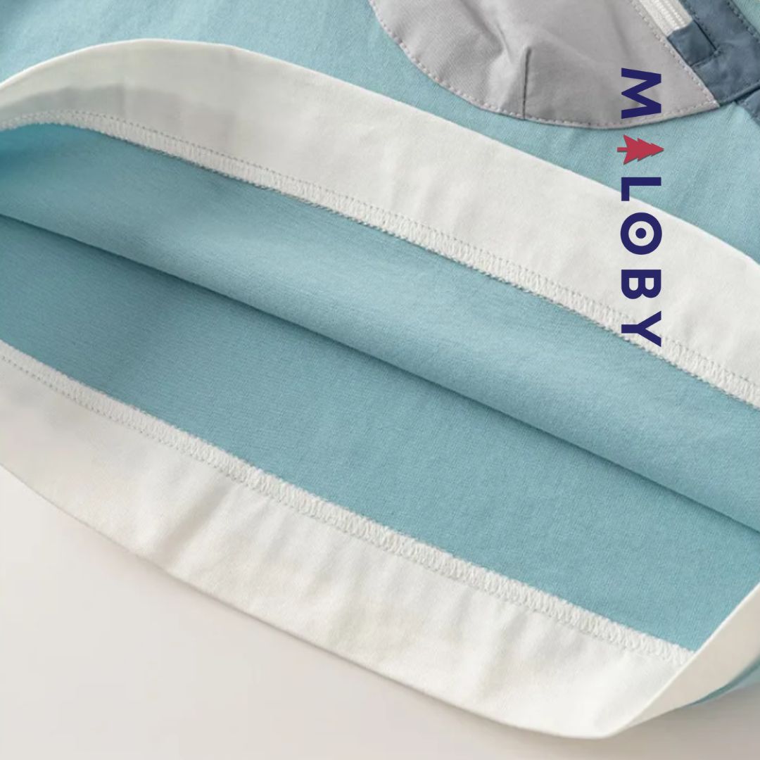 T-shirt doubles manches garçon - bleu -robes et ensembles pour filles, bébés et garcons - MALOBY