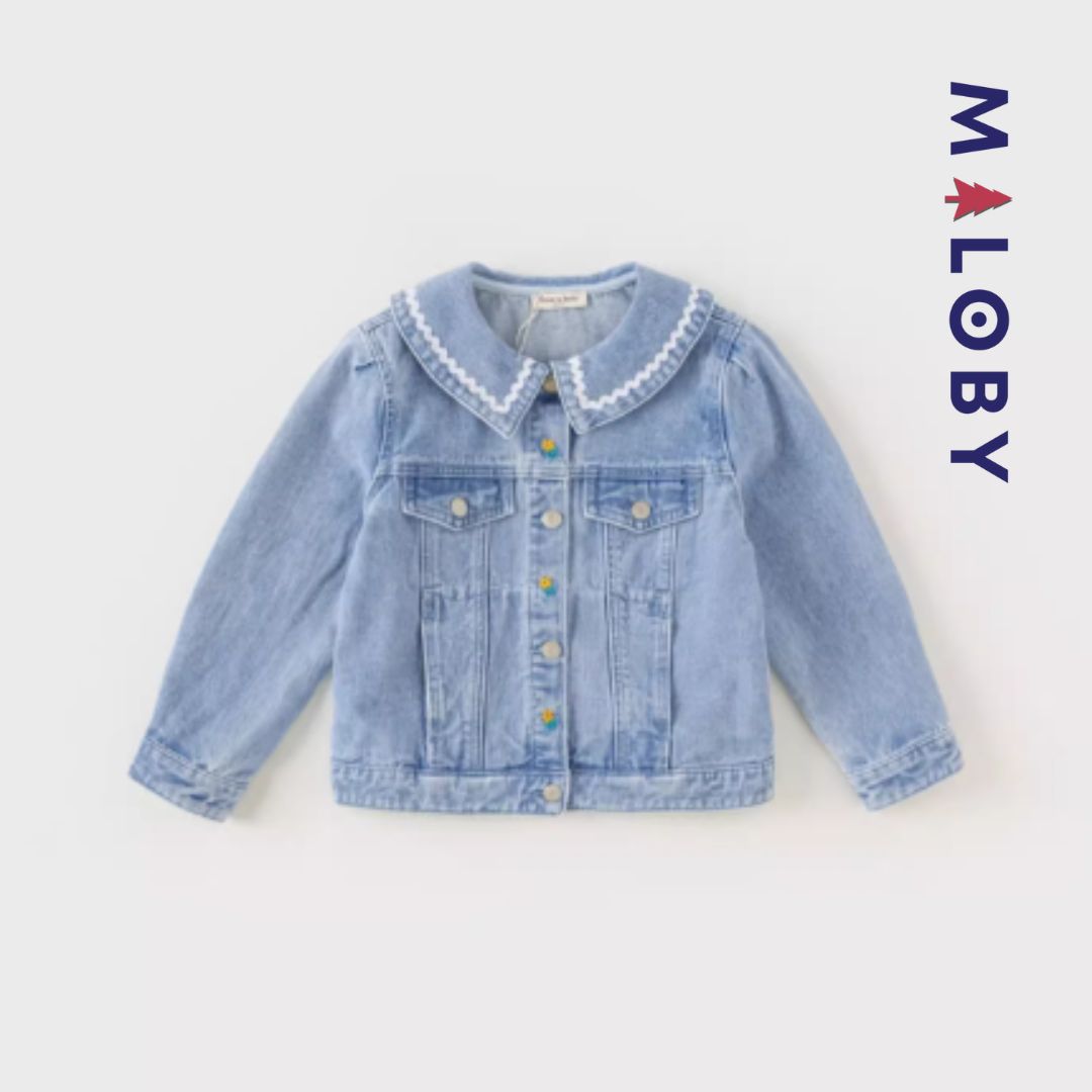 Veste en Jean brodée- Fille -robes et ensembles pour filles, bébés et garcons - MALOBY