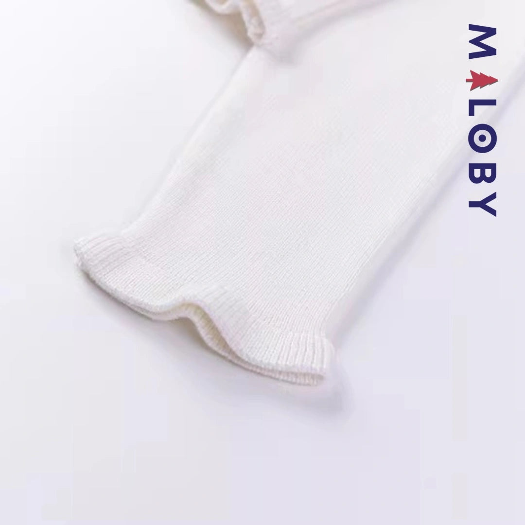 Boléro en maille blanc pour fille, parfait pour les événements et anniversaires des enfants