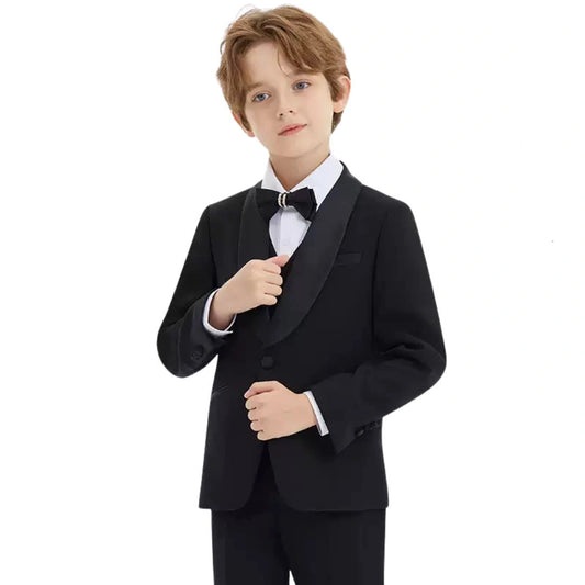 Costume cérémonie 5 pièces enfant Garçon -Noir, vêtement enfant maroc MALOBY