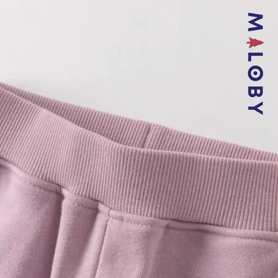 Ensemble jogging 2 pièces motifs fleuris enfant fille- Rose Bonbon -robes et ensembles pour filles, bébés et garcons - MALOBY