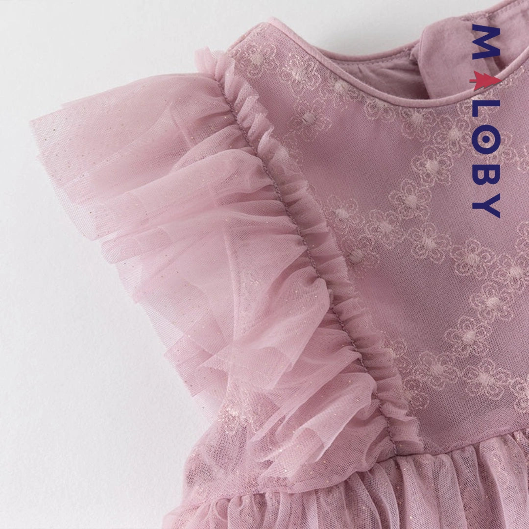 Ensemble Robe+sac pour cérémonie volontée en tulle - violet -robes et ensembles pour filles, bébés et garcons - MALOBY