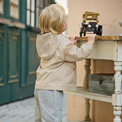 Veste à capuche coupe-vent casual enfant garçon beige, vêtement enfant maroc - MALOBY