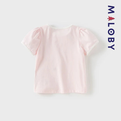 T-shirt d'Eté motif fantaisie enfant fille -Rose
