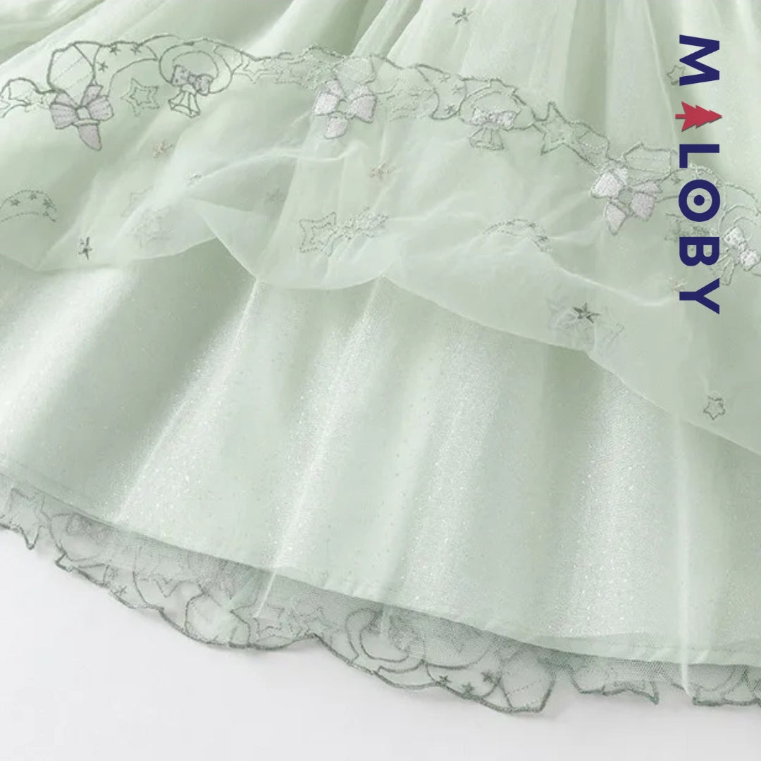 Robe star col claudine- Vert