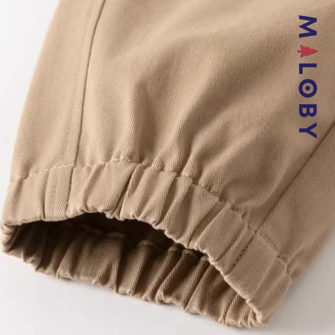 Pantalon jogging décontracté enfant garçon -Kaki -robes et ensembles pour filles, bébés et garcons - MALOBY