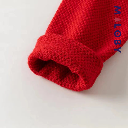 Robe habillée bi-matière enfant fille -Rouge -robes et ensembles pour filles, bébés et garcons - MALOBY