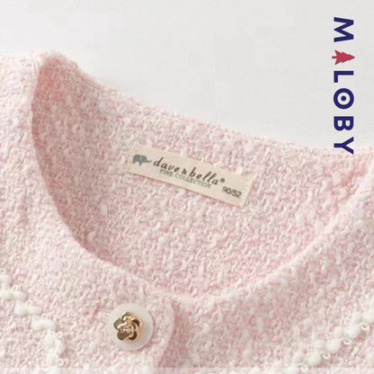 Ensemble cérémonie Robe veste enfant fille-Rose -robes et ensembles pour filles, bébés et garcons - MALOBY