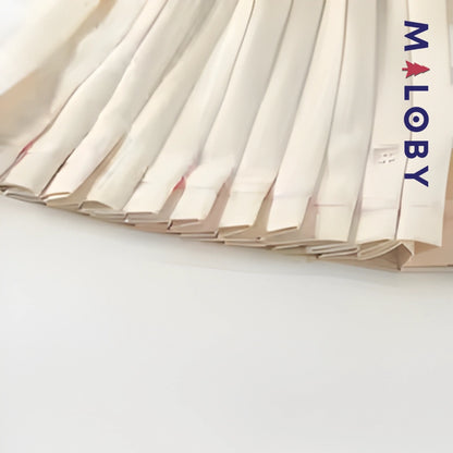 Ensemble Sweat +jupe plissée en molleton enfant fille- rose