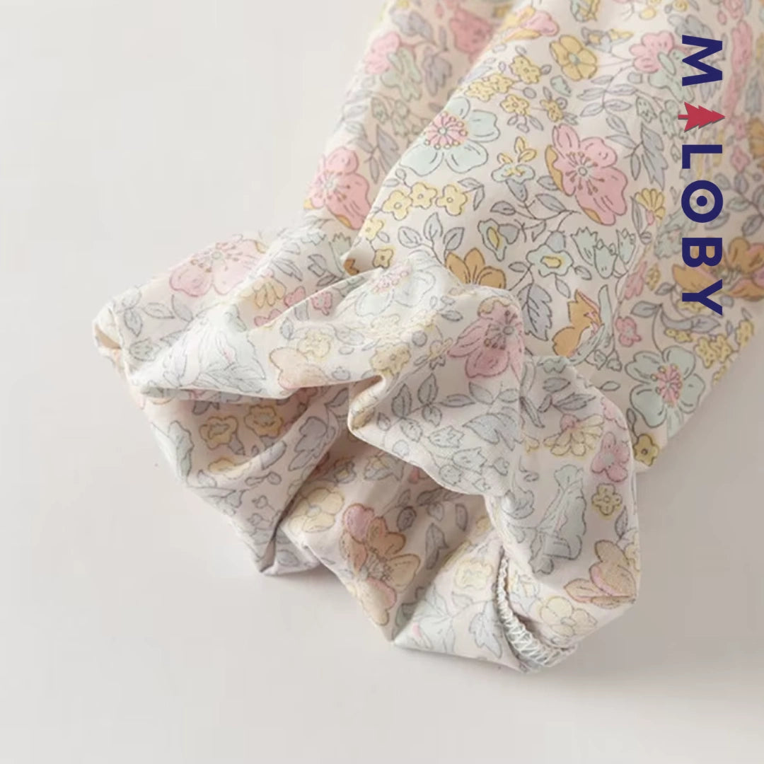 Robe fleurie manches longues enfant fille -Floral