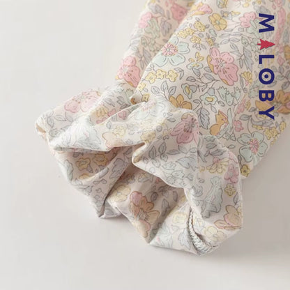 Robe fleurie manches longues enfant fille -Floral