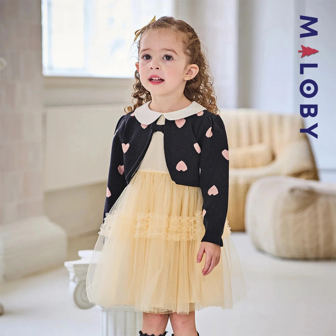 Robe cérémonie  avec Boléro intégré- beige