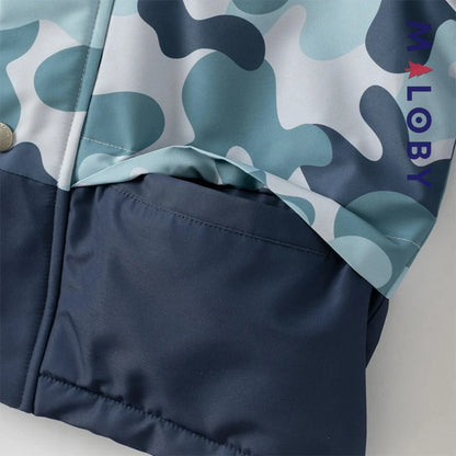 Coupe vent doublée et imperméable enfant garçon- Bleu