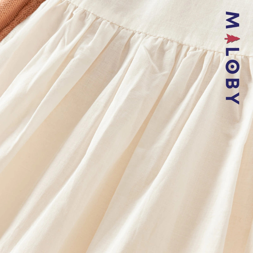 Robe cérémonie à boléro intégré- Beige -robes et ensembles pour filles, bébés et garcons - MALOBY